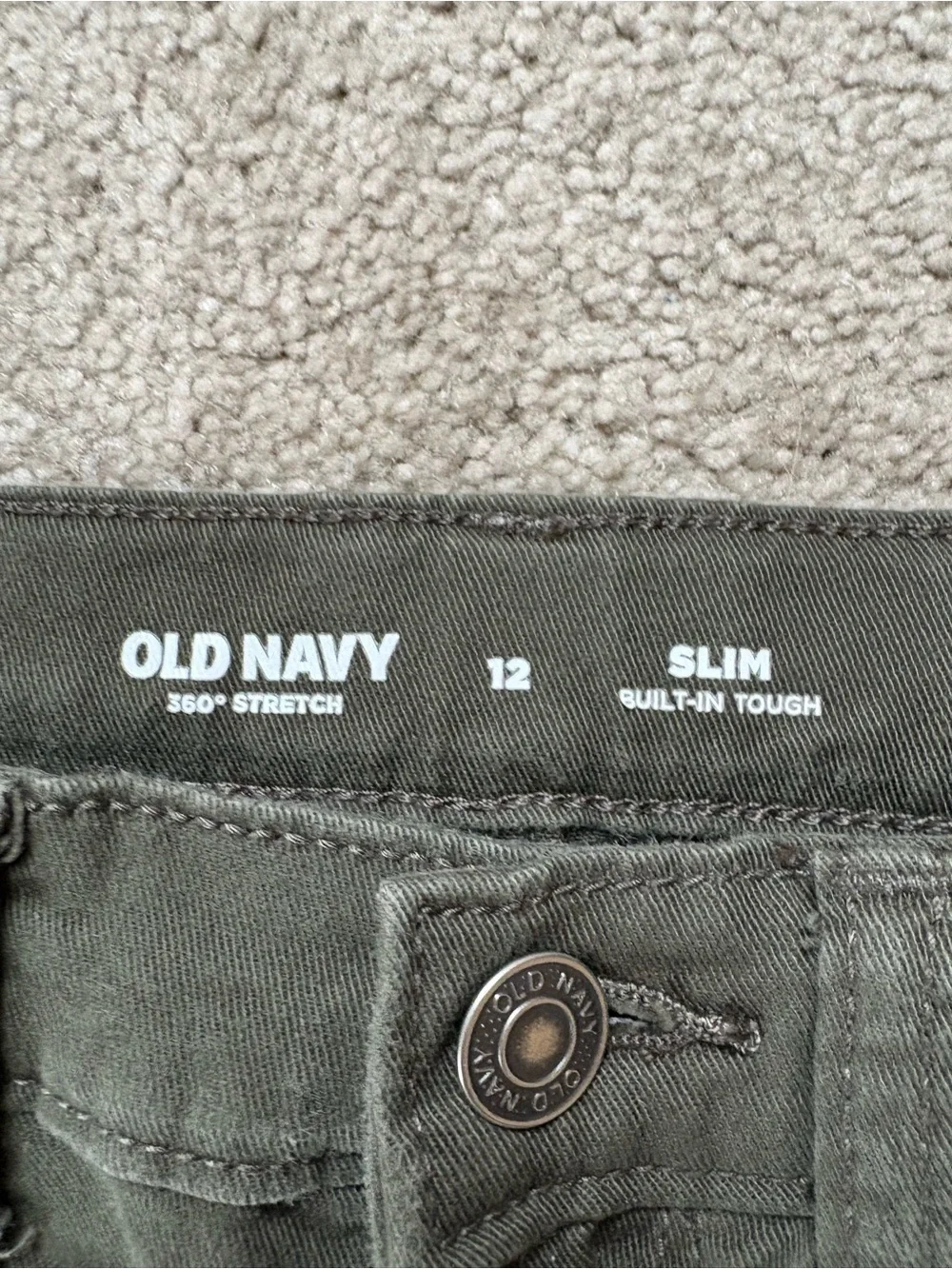 Old Navy Men's Dark Olive Slim Jeans
